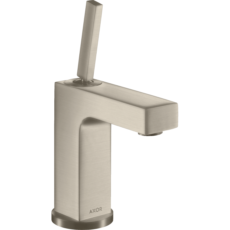 Jednouchwytowa bateria umywalkowa 110 z uchwytem Pin i niezamykanym kpl odpływowym Nikiel Szczotkowany Citterio AXOR 39018820