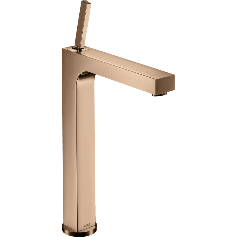 Bateria umyw. 280 do umyw nablat z uchwytem Pin i kpl odpływowym z cięgłem Czerwony Złoty Polerowany Citterio AXOR 39020300