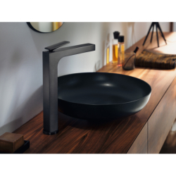 Bateria umywalkowa 280 do umywalek nablatowych z niezamykanym kpl odpływowym Czarny Chrom Szczotkowany Citterio AXOR 39021340