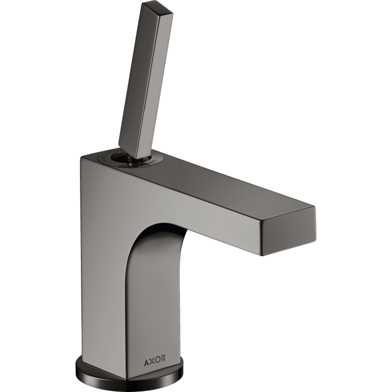 Bateria umyw. 90 do małych umywalek z uchwytem Pin i kpl odpływowym z cięgłem Czarny Chrom Polerowany Citterio AXOR 39035330