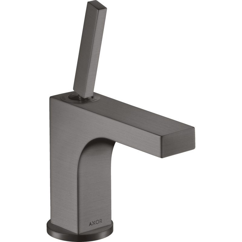 Bateria umyw. 90 do małych umywalek z uchwytem Pin i kpl odpływowym z cięgłem Czarny Chrom Szczotkowany Citterio AXOR 39035340