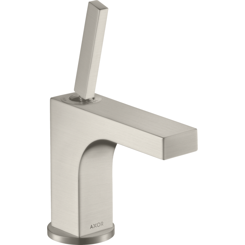 Bateria umyw. 90 do małych umywalek z uchwytem Pin i kpl odpływowym z cięgłem Stal Szlachetna Optyczna Citterio AXOR 39035800