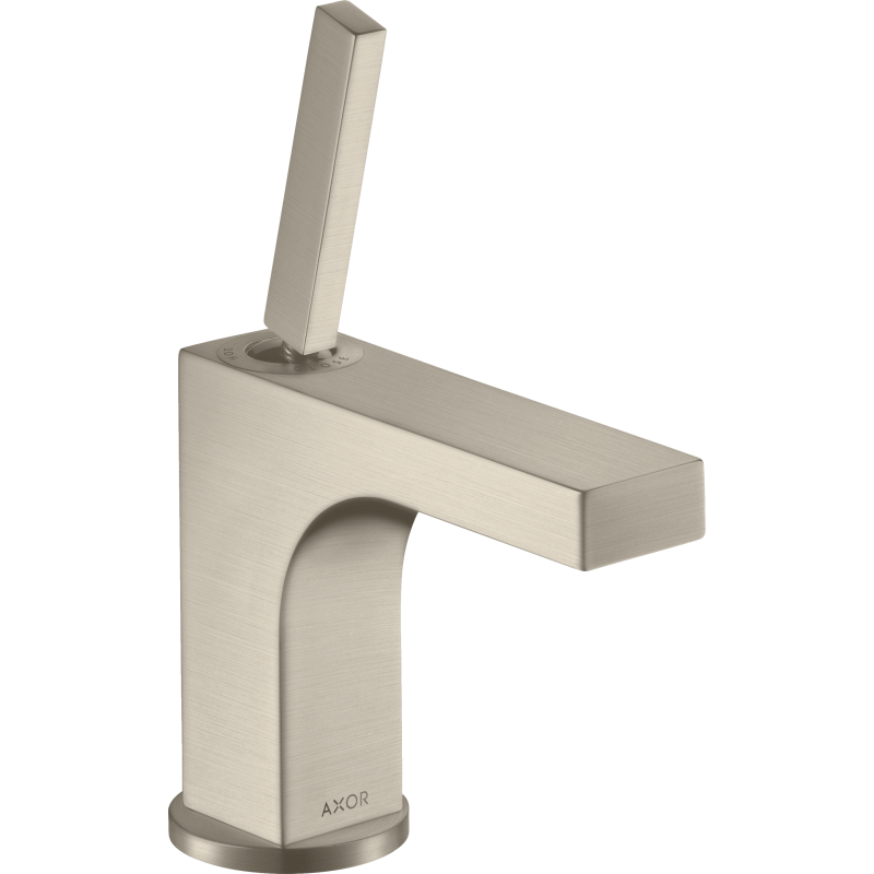 Bateria umywalkowa 90 do małych umywalek z uchwytem Pin i kpl odpływowym z cięgłem Nikiel Szczotkowany Citterio AXOR 39035820