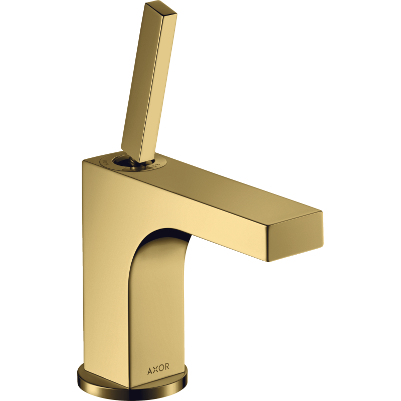 Bateria umyw. 90 do małych umywalek z uchwytem Pin i kpl odpływowym z cięgłem Złoty Optyczny Polerowany Citterio AXOR 39035990