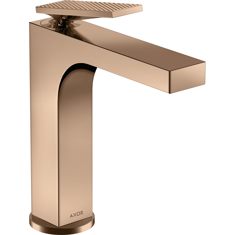 Bateria umywalkowa 160 z kpl odpływowym z cięgłem, cięcie rombowe Czerwony Złoty Polerowany Citterio AXOR 39071300