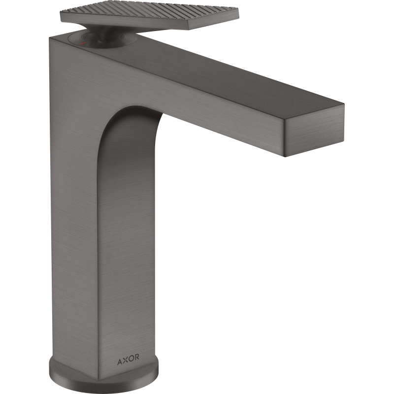 Bateria umywalkowa 160 z kpl odpływowym z cięgłem, cięcie rombowe Czarny Chrom Szczotkowany Citterio AXOR 39071340