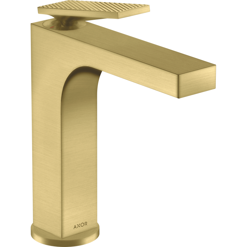 Jednouchwytowa bateria umywalkowa 160 z kpl odpływowym z cięgłem, cięcie rombowe Mosiądz Szczotkowany Citterio AXOR 39071950