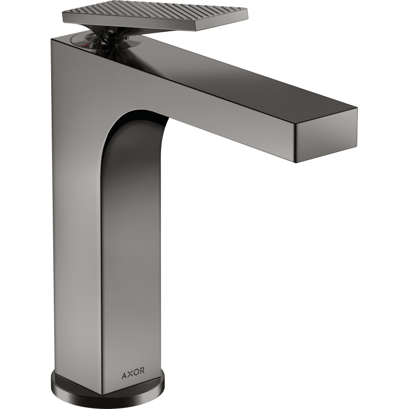 Bateria umywalkowa 160 z niezamykanym kpl odpływowym, cięcie rombowe Czarny Chrom Polerowany Citterio AXOR 39081330