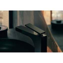 Bateria umywalkowa 160 z niezamykanym kpl odpływowym, cięcie rombowe Czarny Chrom Polerowany Citterio AXOR 39081330