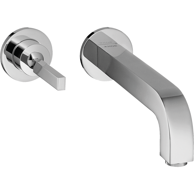 Jednouchwytowa bateria umywalkowa z uchwytem Pin, wylewką 160 mm i rozetami, ścienna, podtynkowa Chrom Citterio AXOR 39113000