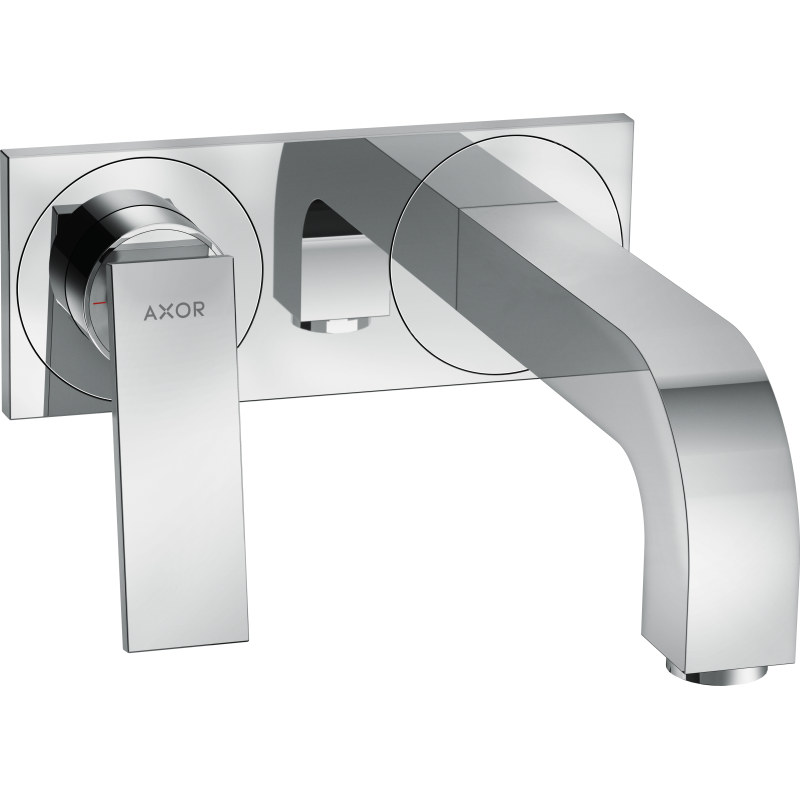 Jednouchwytowa bateria umywalkowa z wylewką 220 mm i płytką, ścienna, podtynkowa Chrom Citterio AXOR 39119000