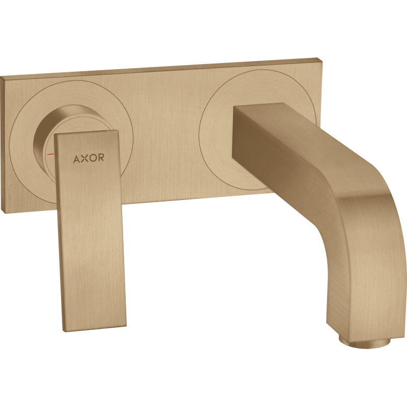 Jednouchwytowa bateria umywalkowa z wylewką 220 mm i płytką, ścienna, podtynkowa Brąz Szczotkowany Citterio AXOR 39119140