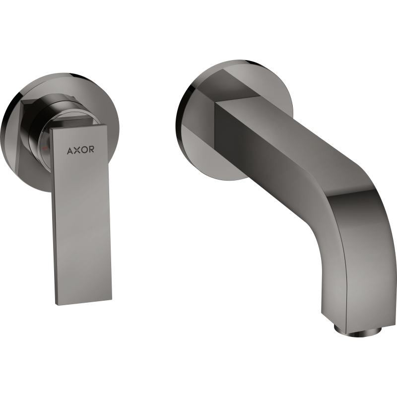 Bateria umywalkowa z wylewką 220 mm i rozetami, ścienna, podtynkowa Czarny Chrom Polerowany Citterio AXOR 39121330