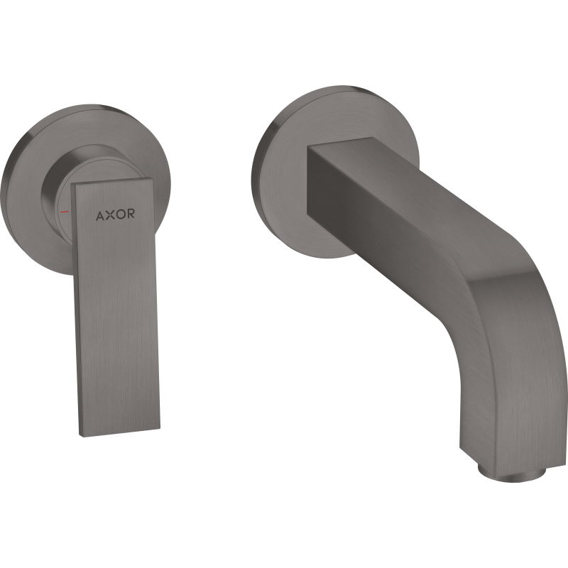 Bateria umywalkowa z wylewką 220 mm i rozetami, ścienna, podtynkowa Czarny Chrom Szczotkowany Citterio AXOR 39121340