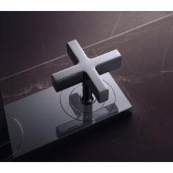 3-otw. Bateria umyw. 170 z uchwytami krzyżowymi, płytką i wylewką 140 mm z kpl odpływowym z cięgłem Chrom Citterio AXOR 39134000