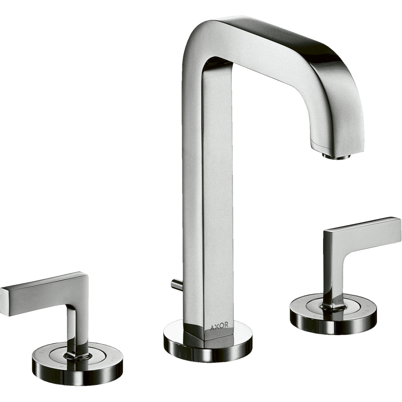 3-otw. Bateria umyw. 170 z uchwytami, wylewką 140 mm, rozetami i kpl odpływowym z cięgłem Chrom Citterio AXOR 39135000