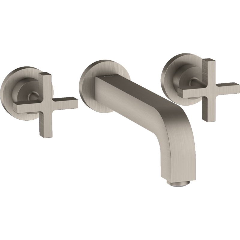 3-otw. Bateria umyw. z uchwytami krzyżowymi, rozetami i wylewką 222 mm, podtynk. Stal Szlachetna Citterio AXOR 39143800