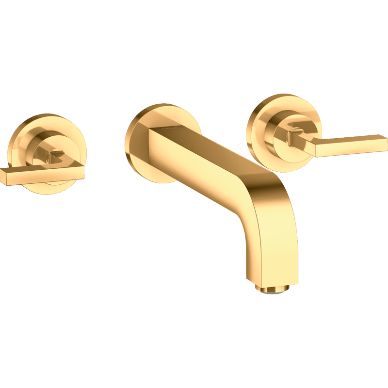 3-otw. Bateria umyw. z uchwytami jednoramiennymi, rozetami i wlewką 222 mm, podtynk. Złoty poler Citterio AXOR 39147990