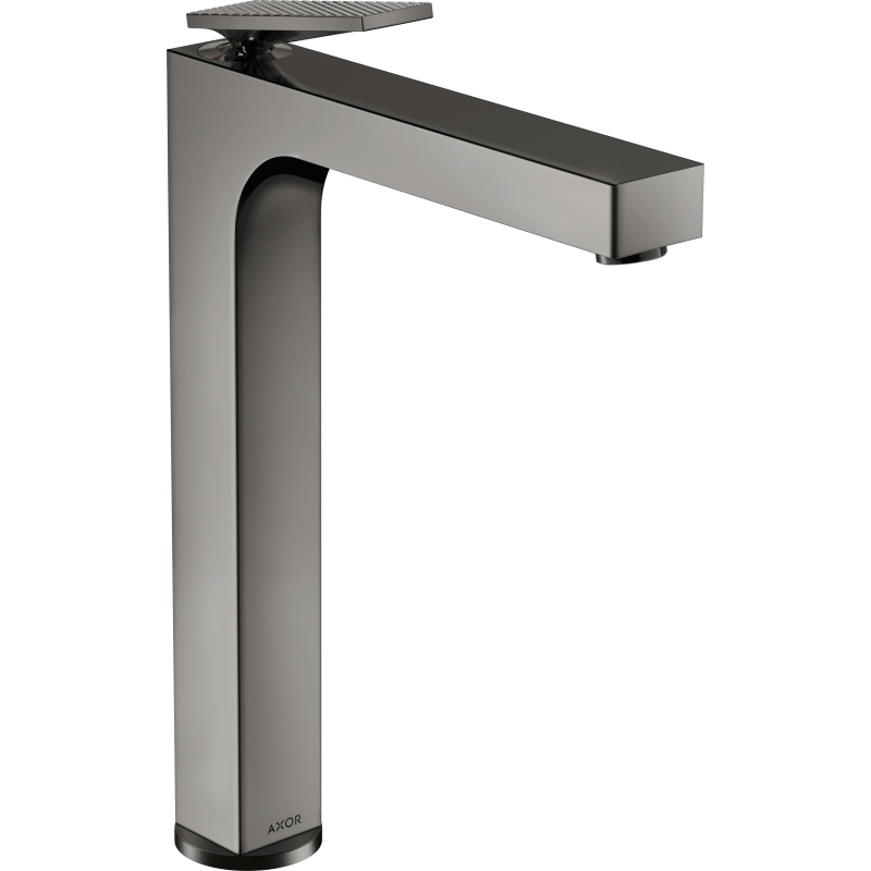 Bateria umyw. 280 do umyw nablat z niezamykanym kpl odpływowym, cięcie rombowe Czarny Chrom Polerowany Citterio AXOR 39151330