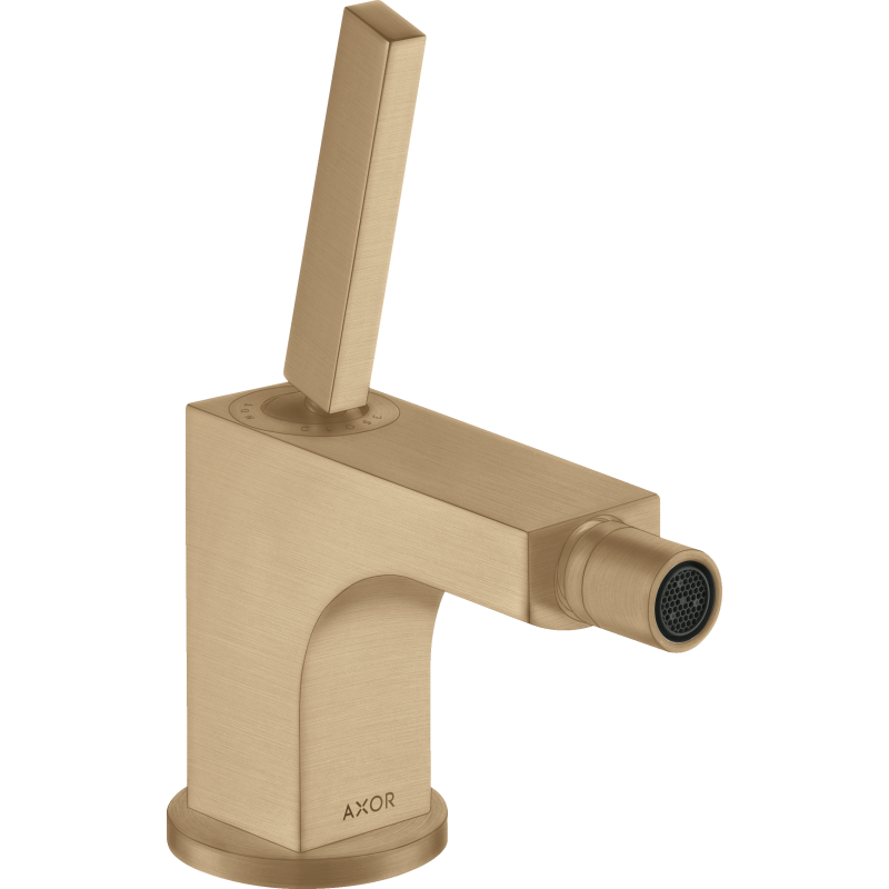 Jednouchwytowa bateria bidetowa z kompletem odpływowym z cięgłem Brąz Szczotkowany Citterio AXOR 39210140