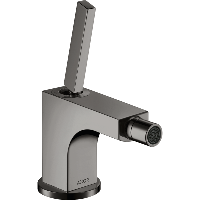 Jednouchwytowa bateria bidetowa z kompletem odpływowym z cięgłem Czarny Chrom Polerowany Citterio AXOR 39210330