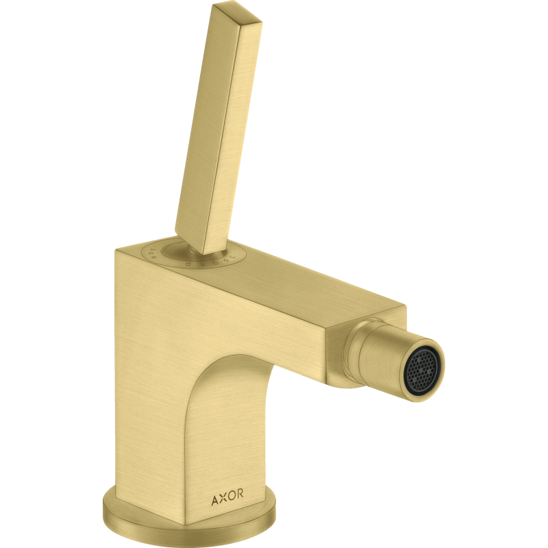 Jednouchwytowa bateria bidetowa z kompletem odpływowym z cięgłem Mosiądz Szczotkowany Citterio AXOR 39210950