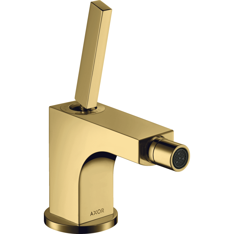 Jednouchwytowa bateria bidetowa z kompletem odpływowym z cięgłem Złoty Optyczny Polerowany Citterio AXOR 39210990