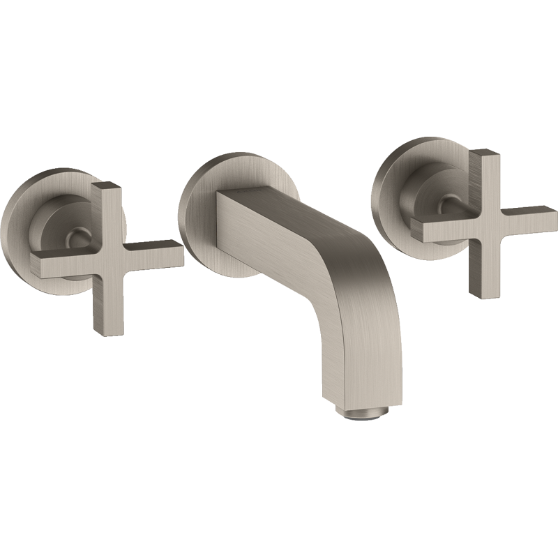 3-otw. Bateria umyw. z uchwytami krzyżowymi, rozetami i wylewką 162 mm, podtynk. Stal Szlachetna Citterio AXOR 39313800