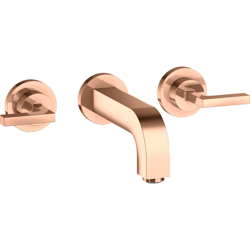 3-otw. Bateria umyw. z uchwytami, rozetami i wylewką 162 mm, podtynk. Czerwony Złoty poler Citterio AXOR 39315300