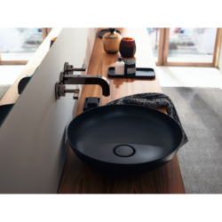 3-otw. Bateria umyw. z uchwytami jednoramiennymi, rozetami i wylewką 162 mm, podtynk. Czarny Chrom poler Citterio AXOR 39315330