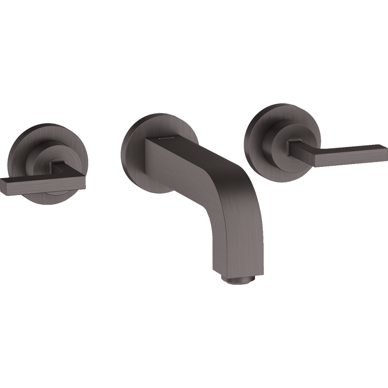 3-otw. Bateria umyw. z uchwytami, rozetami i wylewką 162 mm, podtynk. Czarny Chrom brushed Citterio AXOR 39315340