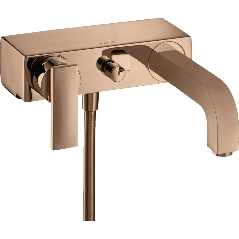 Jednouchwytowa bateria wannowa, natynkowa Czerwony Złoty Polerowany Citterio AXOR 39400300