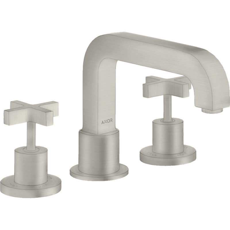 3-otworowa bateria na brzeg wanny z uchwytami krzyżowymi Stal Szlachetna Optyczna Citterio AXOR 39436800