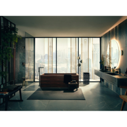 Jednouchwytowa bateria wannowa, wolnostojąca Czarny Chrom Polerowany Citterio AXOR 39440330