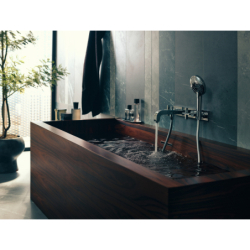 3-otworowa bateria wannowaz uchwytami krzyżowymi i płytką, ścienna, podtynkowa Chrom Citterio AXOR 39441000