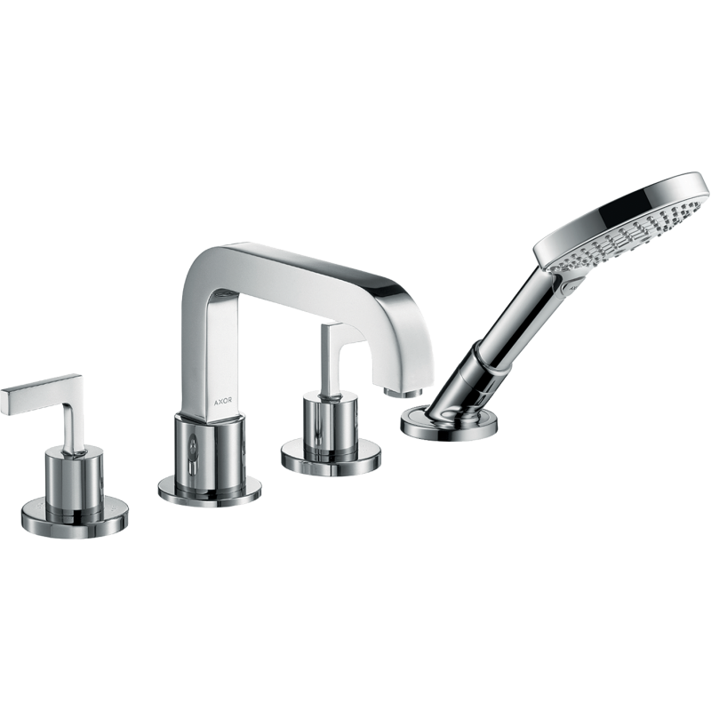 4-otworowa bateria na brzeg wanny z uchwytami jednoramiennymi Chrom Citterio AXOR 39446000