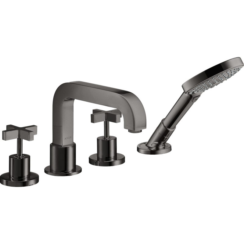 4-otworowa bateria wannowa Czarny Chrom Polerowany Citterio AXOR 39453330