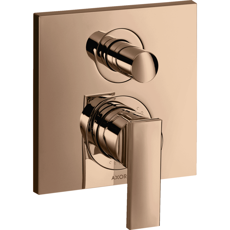 Jednouchwytowa bateria wannowa, podtynkowa Czerwony Złoty Polerowany Citterio AXOR 39457300