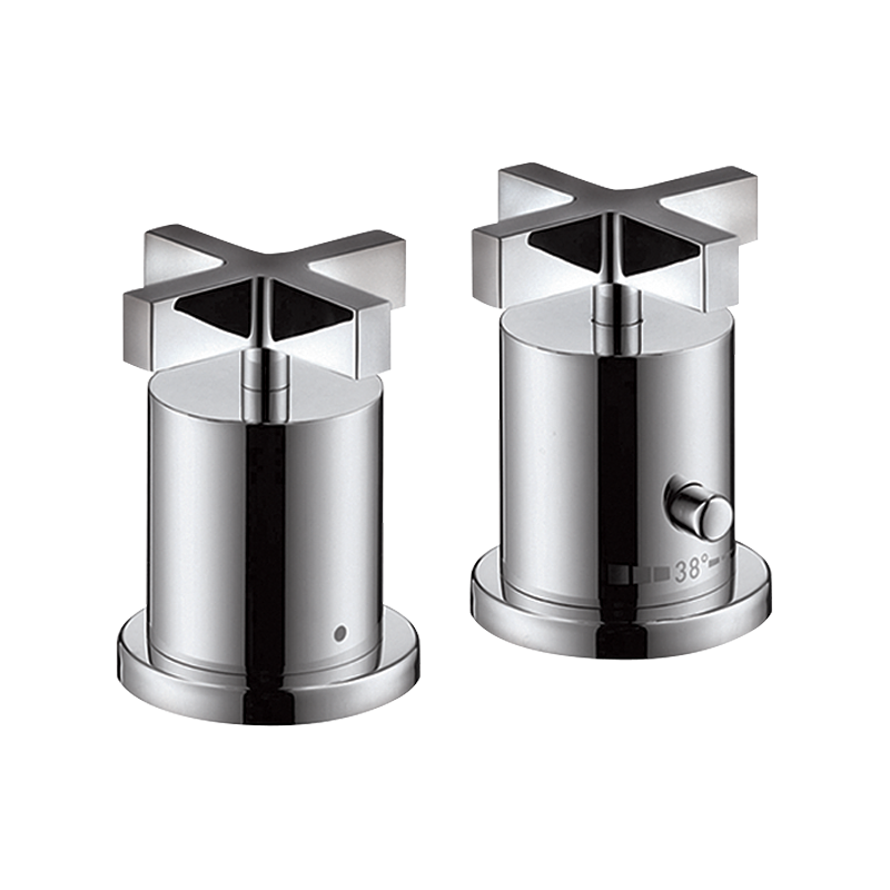 2-otworowa bateria termostatyczna na brzeg wanny z uchwytami krzyżowymi Chrom Citterio AXOR 39480000