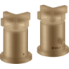 2-otworowa bateria termostatyczna na brzeg wanny z uchwytami krzyżowymi Brąz Szczotkowany Citterio AXOR 39480140