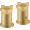 2-otworowa bateria termostatyczna na brzeg wanny z uchwytami krzyżowymi Złoty Optyczny Szczotkowany Citterio AXOR 39480250