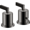 2-otworowa bateria termostatyczna na brzeg wanny z uchwytami jednoramiennymi Czarny Chrom Polerowany Citterio AXOR 39482330