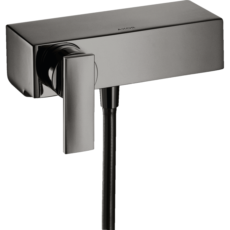 Jednouchwytowa bateria prysznicowa, natynkowa Czarny Chrom Polerowany Citterio AXOR 39600330