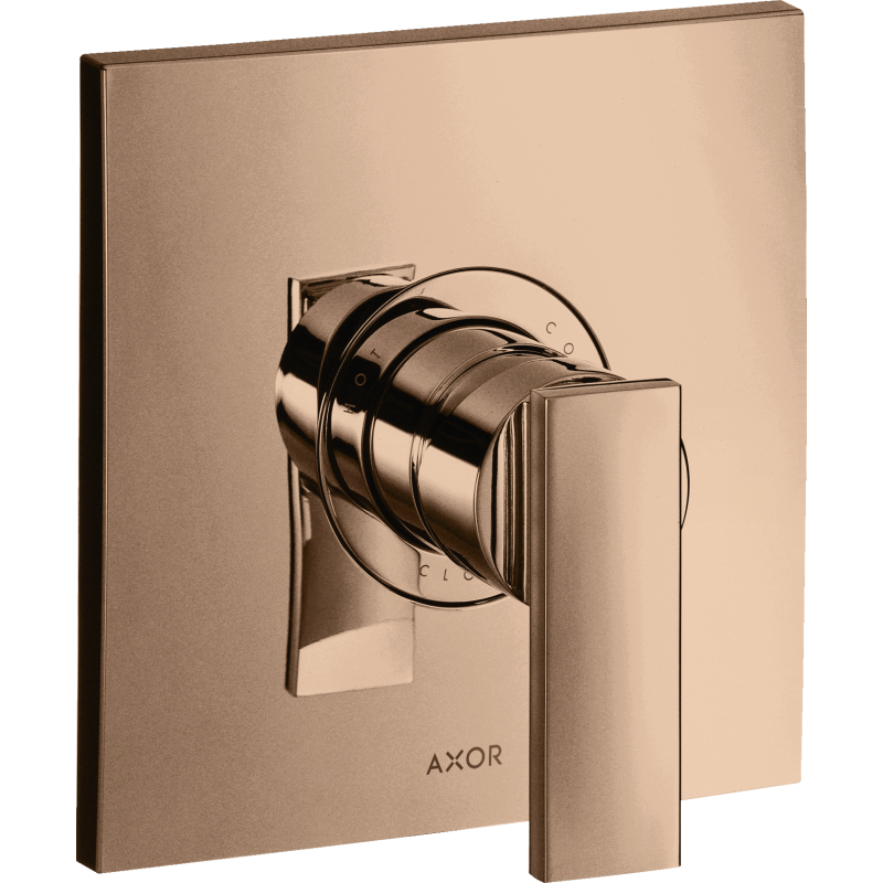 Jednouchwytowa bateria prysznicowa, podtynkowa Czerwony Złoty Polerowany Citterio AXOR 39655300