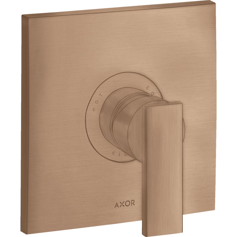 Jednouchwytowa bateria prysznicowa, podtynkowa Czerwony Złoty Szczotkowany Citterio AXOR 39655310