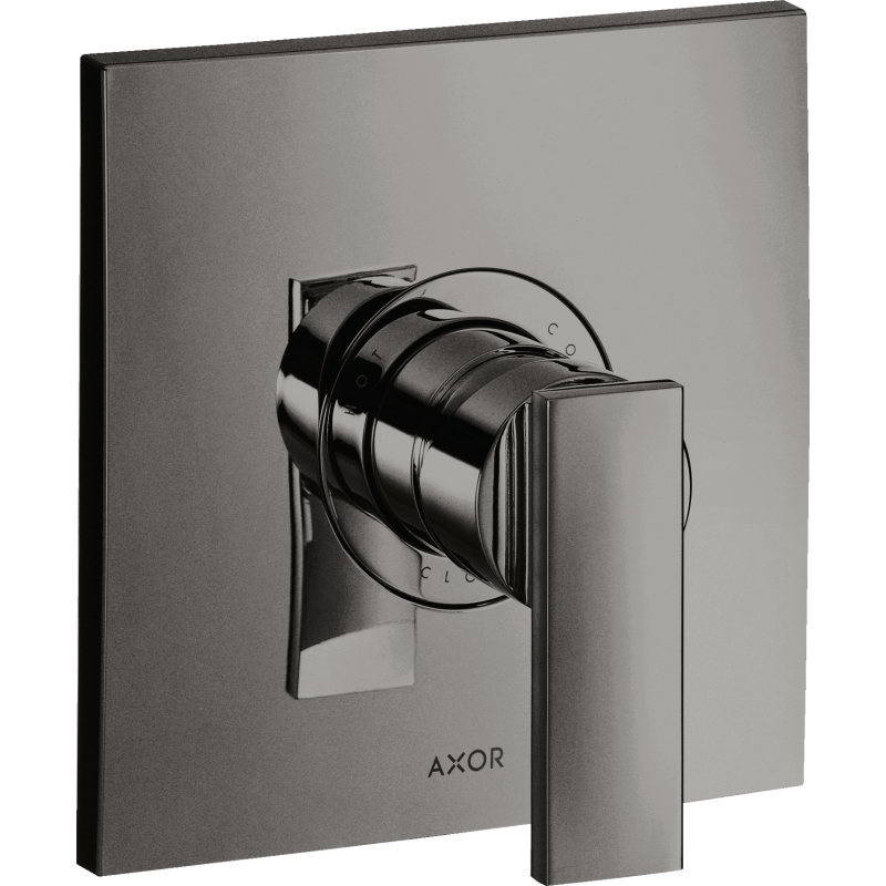 Jednouchwytowa bateria prysznicowa, podtynkowa Czarny Chrom Polerowany Citterio AXOR 39655330