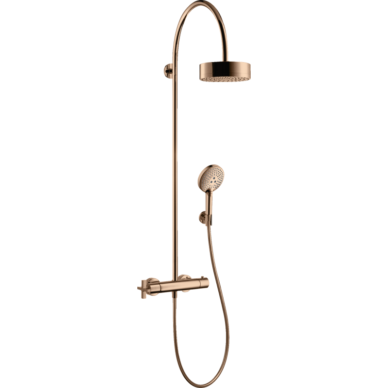 Komplet prysznicowy 180 1jet z termostatem Czerwony Złoty Polerowany Citterio AXOR 39670300