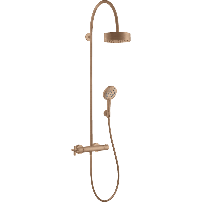 Komplet prysznicowy 180 1jet z termostatem Czerwony Złoty Szczotkowany Citterio AXOR 39670310