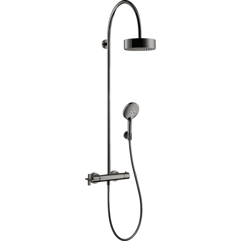 Komplet prysznicowy 180 1jet z termostatem Czarny Chrom Polerowany Citterio AXOR 39670330