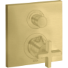 Bateria termo. z uchwytem krzyżowym i zaworem odcinającym do 1 odbiornika, podtynkowa Mosiądz brushed Citterio AXOR 39705950
